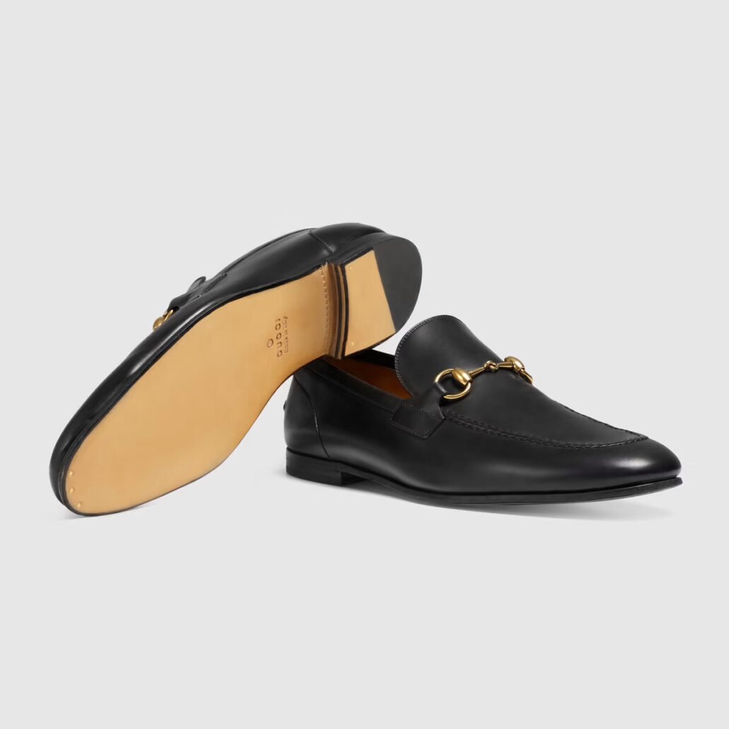 Light Gucci Jordaan leather loafer